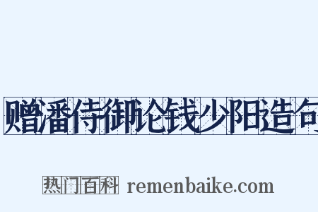 赠潘侍御论钱少阳造句是什么意思的图片